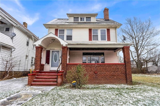 view of front of house featuring covered porch