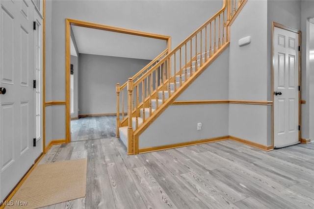 entryway featuring light hardwood / wood-style flooring