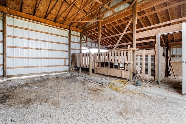 interior space with lofted ceiling