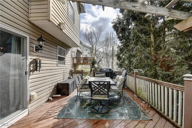 view of wooden deck