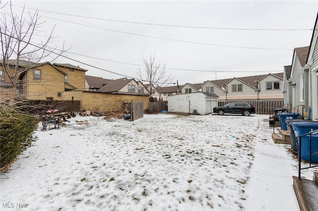 view of snowy yard