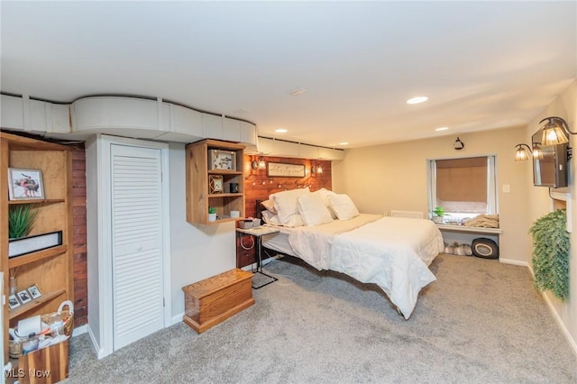 view of carpeted bedroom