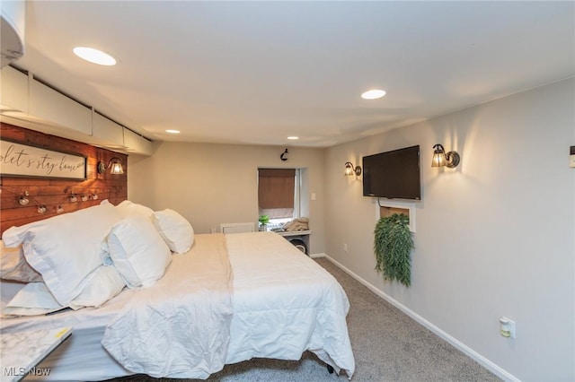 view of carpeted bedroom