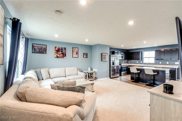 view of carpeted living room