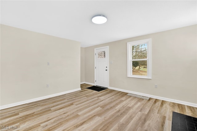 interior space with light wood-type flooring