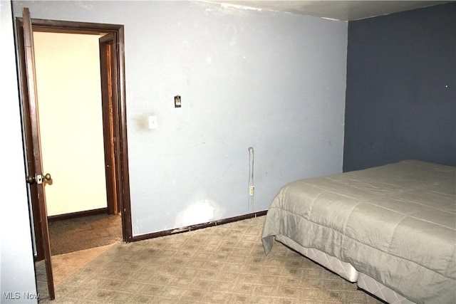 view of carpeted bedroom