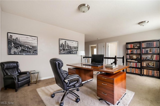 office area with carpet flooring