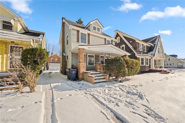 view of front property featuring a porch