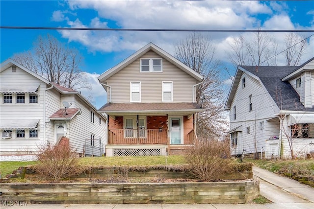 view of front of house with covered porch