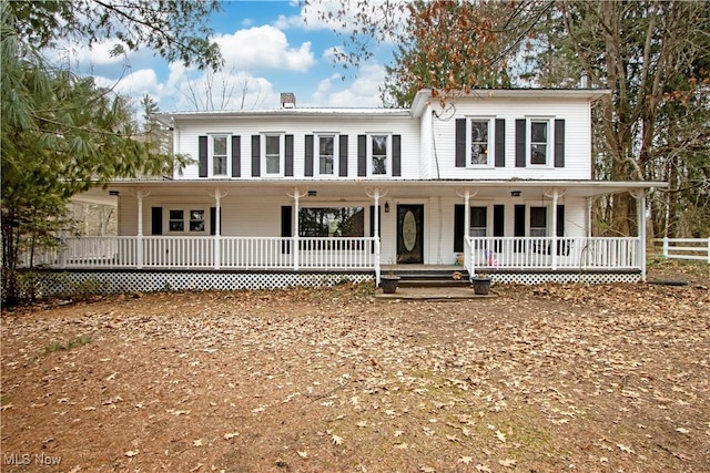 view of front of home featuring a porch