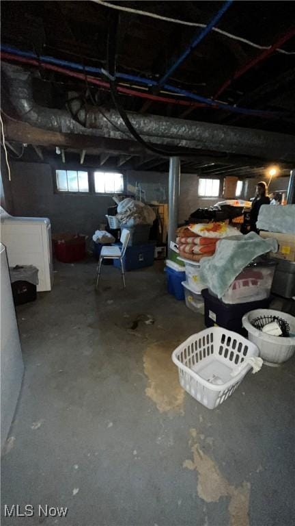 interior space featuring washer / dryer