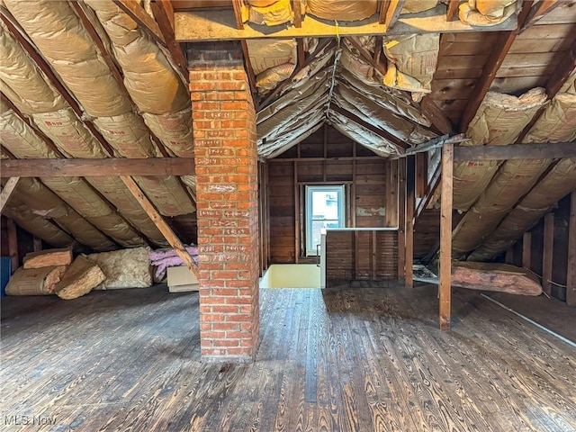 view of attic