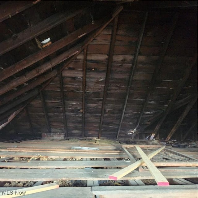 view of attic