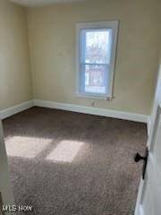 view of carpeted empty room