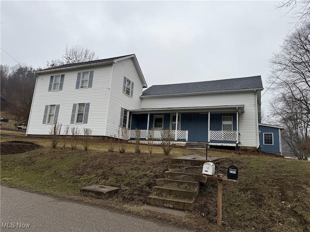 view of front of property featuring a porch