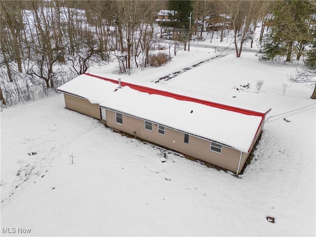 view of snowy aerial view