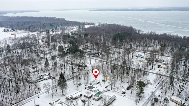 view of snowy aerial view