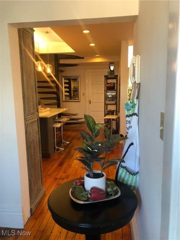 interior space featuring hardwood / wood-style floors