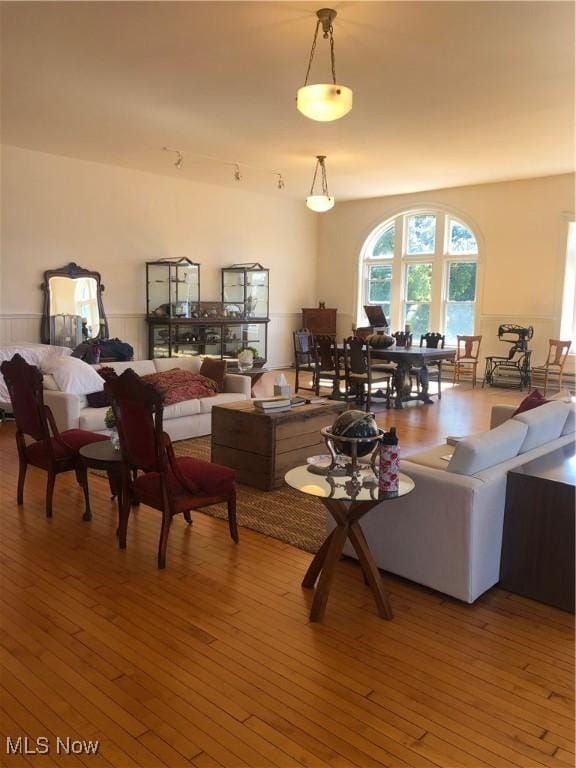 living room featuring hardwood / wood-style floors