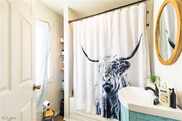 full bathroom featuring a sink