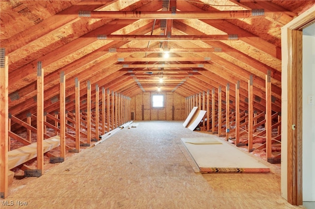 view of attic