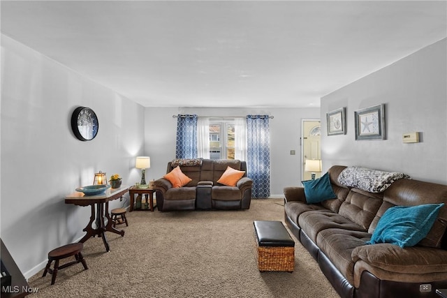 view of carpeted living room