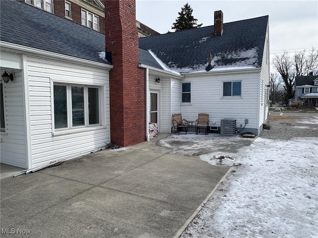 back of house featuring a patio and central AC