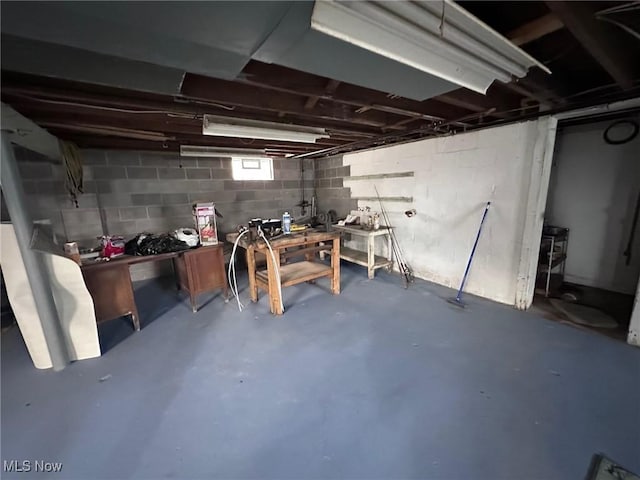 view of basement