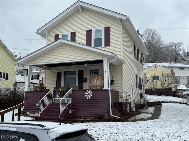 view of front of house with a porch