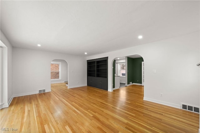 empty room featuring light wood-type flooring