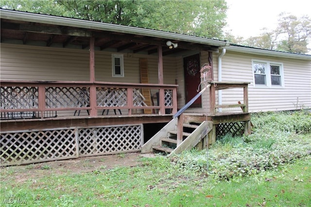 exterior space with a deck