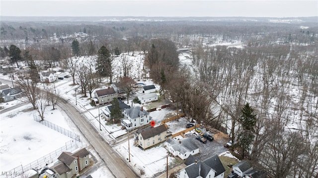 view of snowy aerial view