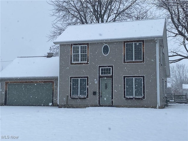 view of front of home featuring a garage