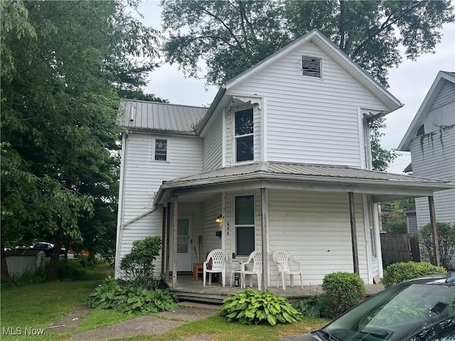 view of front of house with covered porch