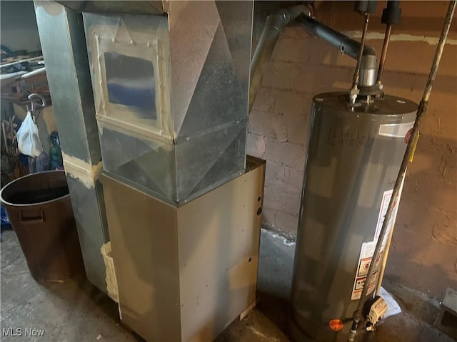 428 Foster Ave, Cambridge, OH 43725 - utility room with gas water heater
