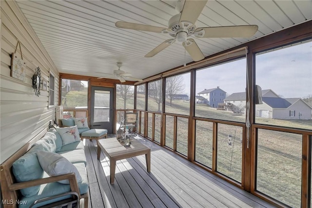 view of sunroom / solarium