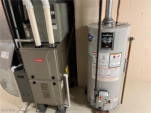 6695 Clingan Rd Unit 26, Poland, OH 44514 - utilities with gas water heater and heating unit