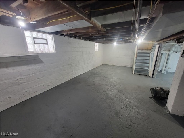 view of basement