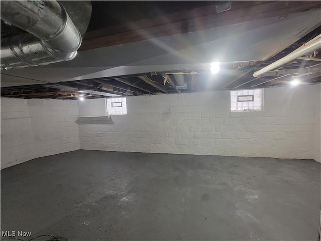 view of basement