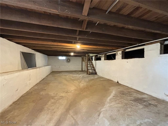 view of basement