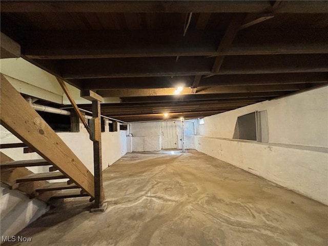 view of basement