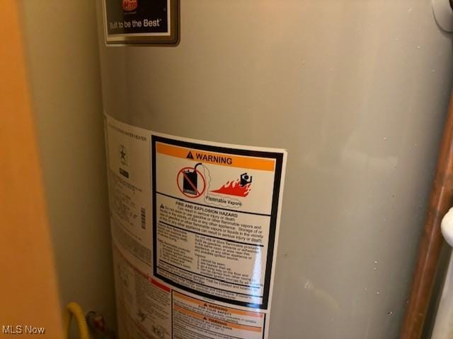 room details with gas water heater