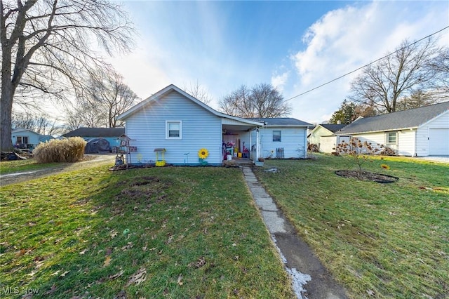 view of front of house with a front yard