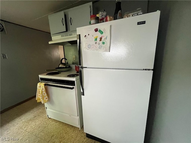 kitchen featuring white appliances