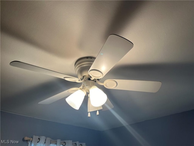 interior details with ceiling fan