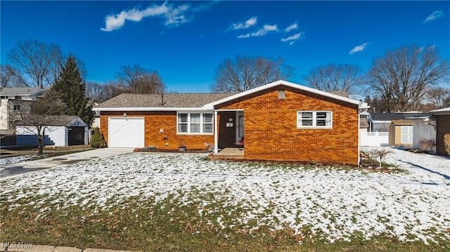 ranch-style home with a garage