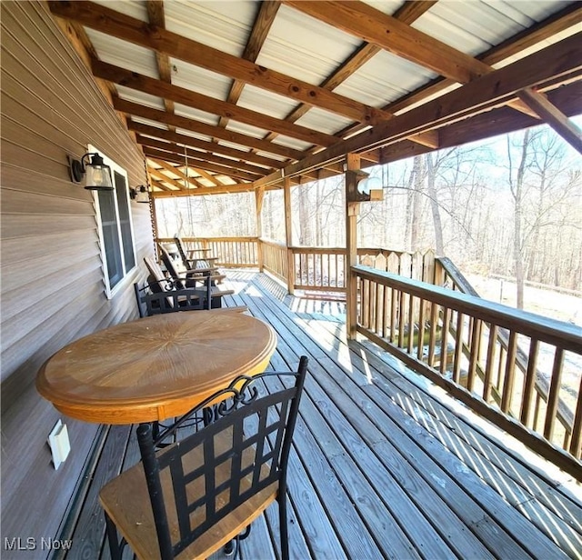 view of wooden terrace