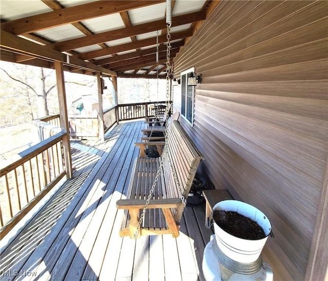 view of wooden terrace