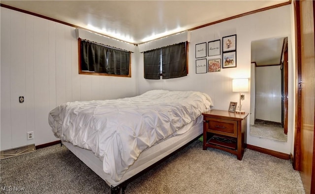 bedroom with carpet floors