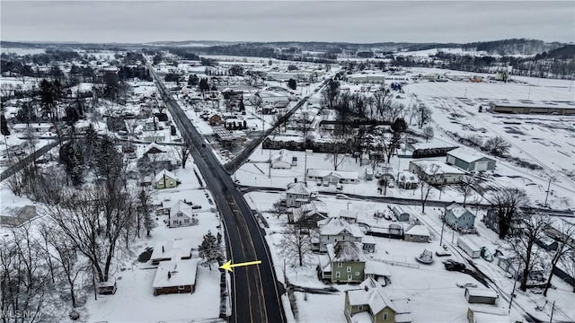 view of snowy aerial view